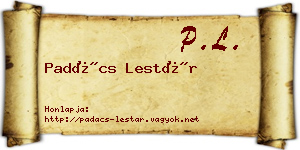 Padács Lestár névjegykártya